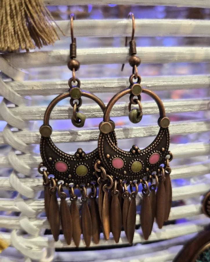 Boucles d'oreilles Inkao Demi-lune bronze — Photo 3