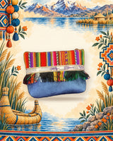 Porte-monnaie Inkao – Franges, bas bleu jean