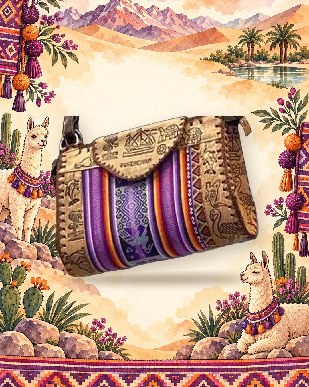 Sac à main Inkao Violet Huacachina — Photo 2