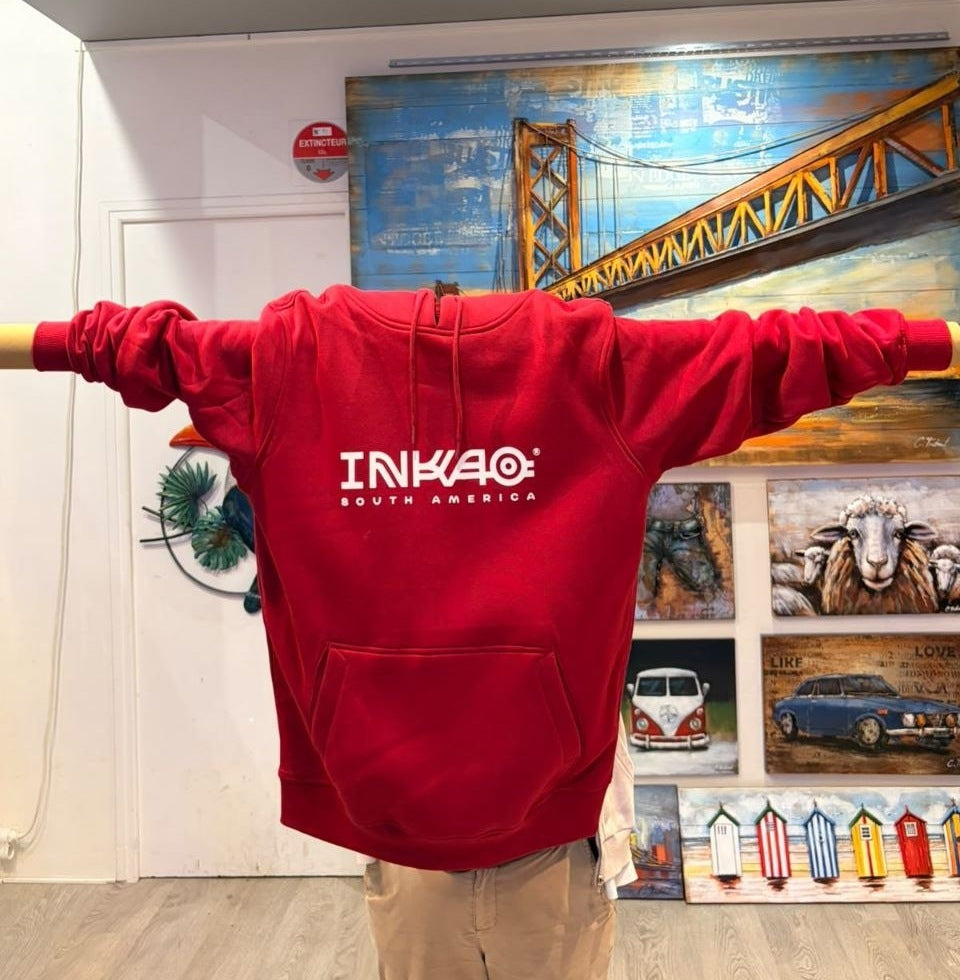Sweat à capuche Inkao Collector bordeaux — Photo 2