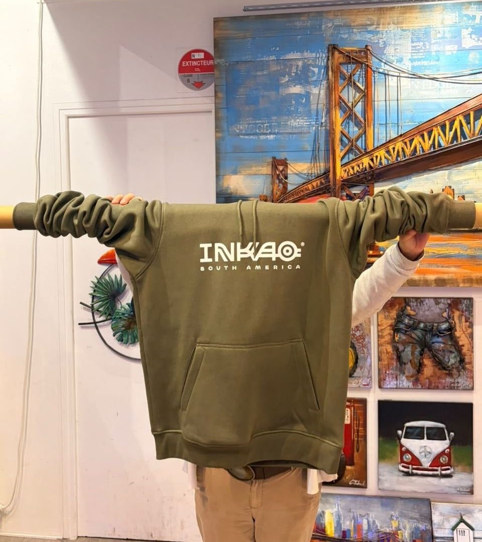 Sweat à capuche Inkao Collector kaki — Photo 2